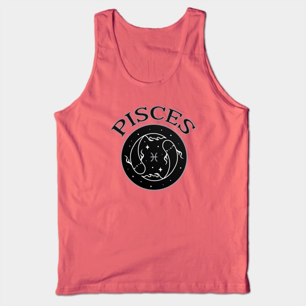 Pisces Star Sign Zodiac Horoscope Cheeky Witch® Tank Top by Cheeky Witch